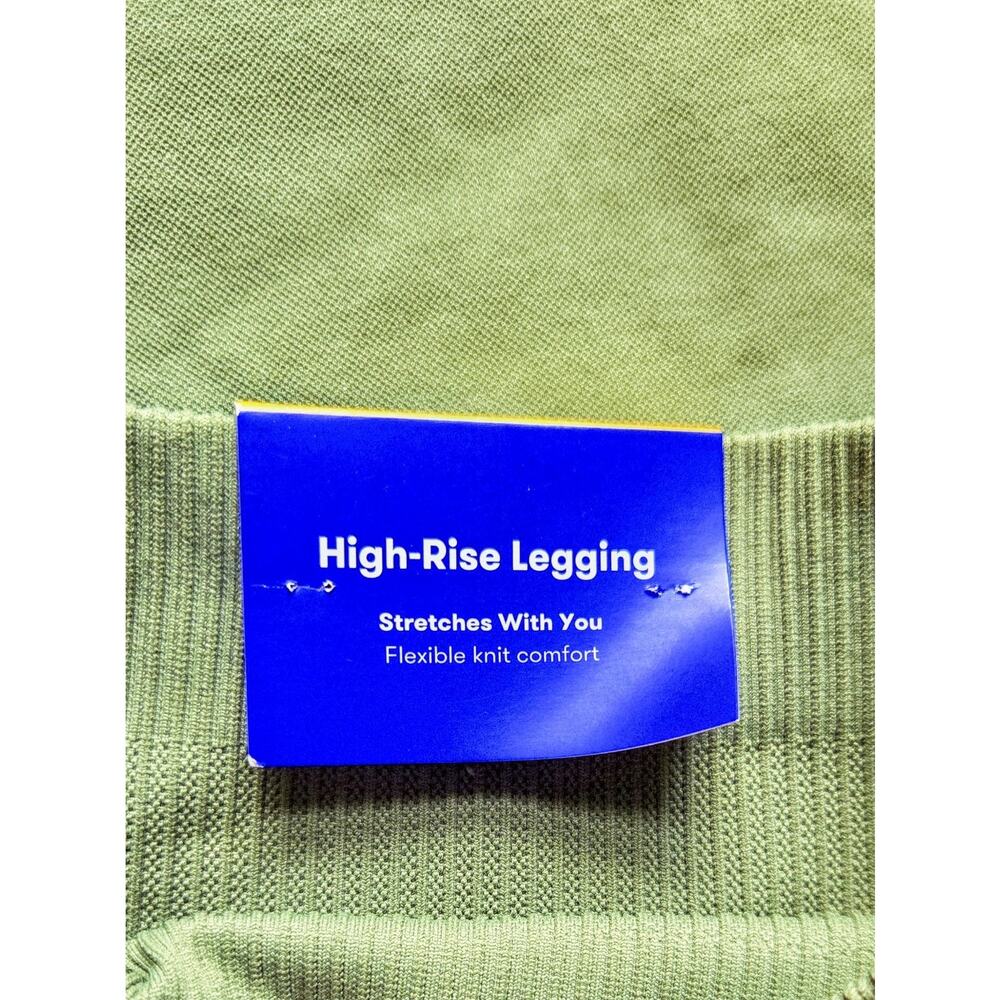JoyLab Women's Seamless High Rise 7/8 Leggings Army Green Flexible Size Small - Picture 3 of 8